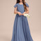 Robe Demoiselle D'Honneur Mousseline Ciel