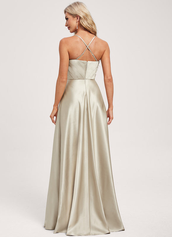 Robe Demoiselle D'Honneur Satinée Ivoire - gallery 4