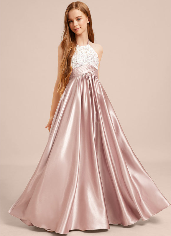 Robe Demoiselle D'Honneur Rose Dentelle - gallery 3