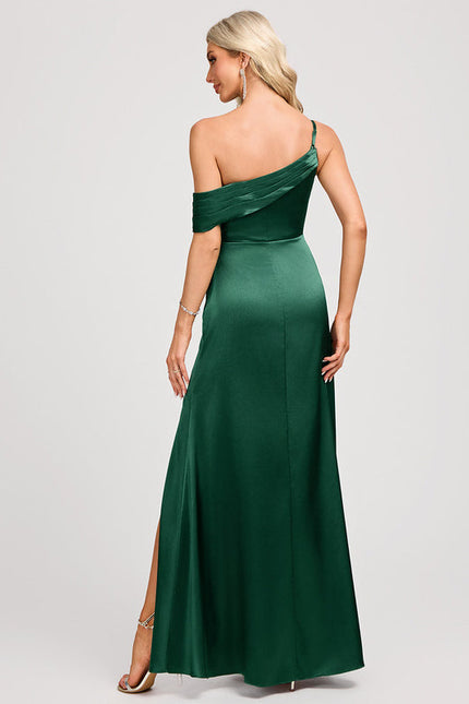 Robe Demoiselle D'Honneur Satin Vert - gallery 5