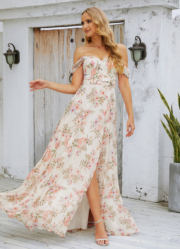 Robe Demoiselle D'Honneur Mousseline Émeraude - gallery 1