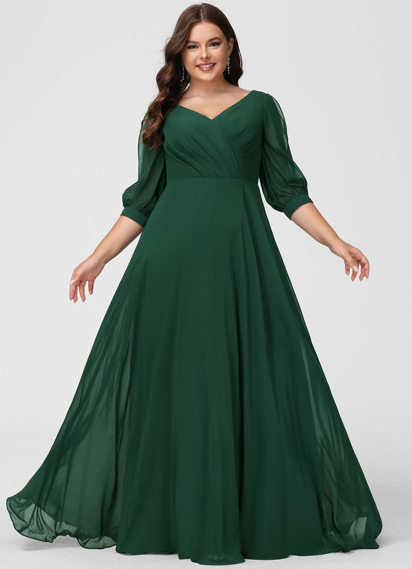 Robe Demoiselle D'Honneur À Volants Rose Pâle - gallery 8