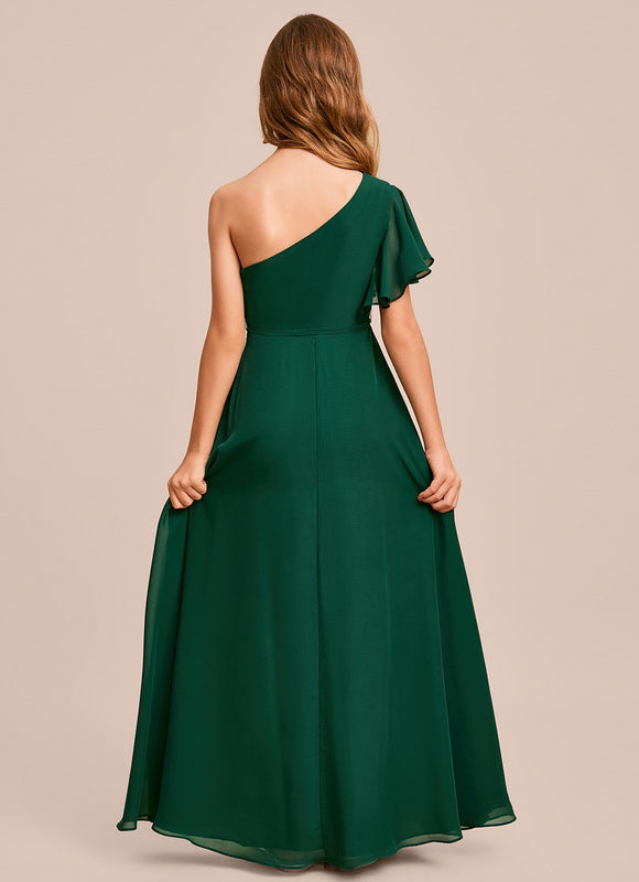 Robe Demoiselle D'Honneur Vert Poudré Élégant - gallery 1