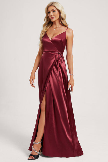 Robe Longue Satin Demoiselle D'Honneur - gallery 1