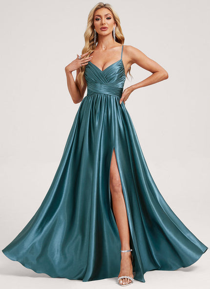 Robe Longue Satin Demoiselle D'Honneur
