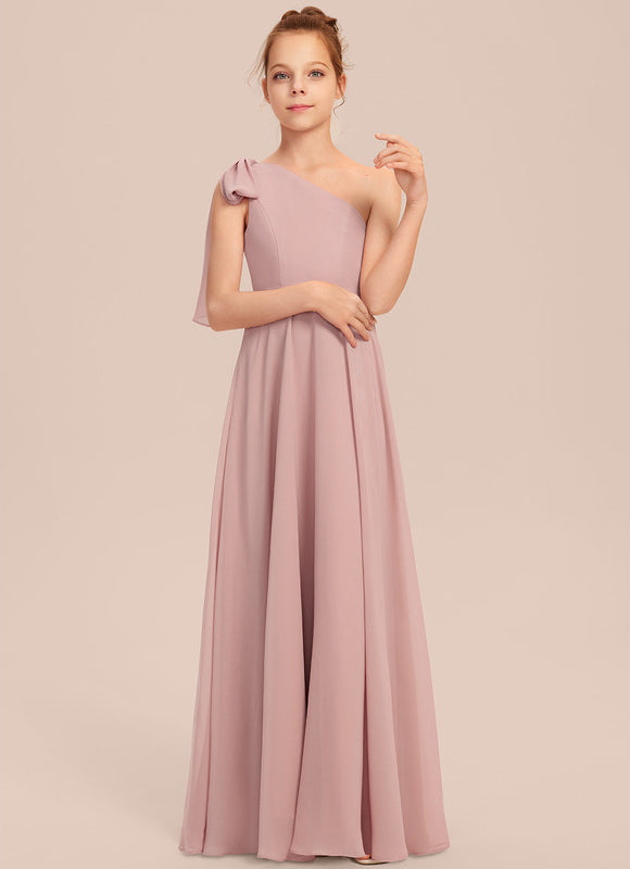 Robe Demoiselle D'Honneur Unicolore Élégante - gallery 6