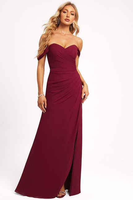 Robe Demoiselle D'Honneur Mousseline Émeraude - gallery 3