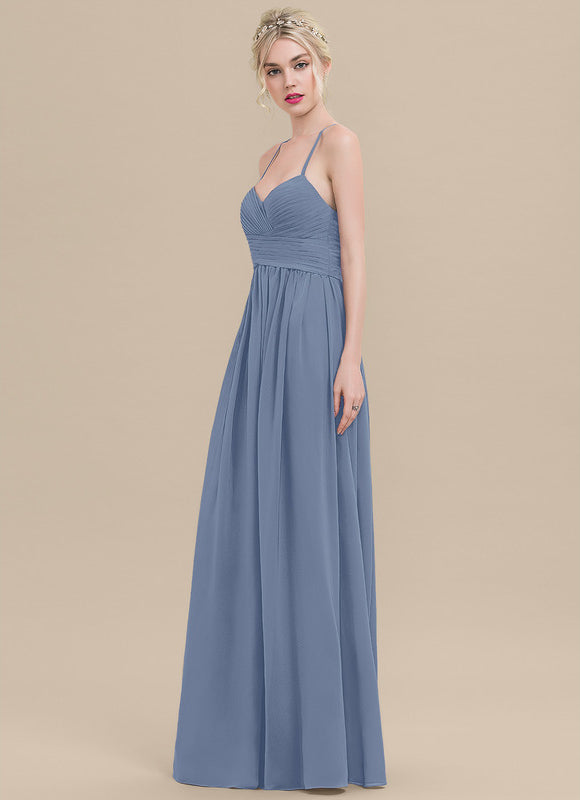 Robe Demoiselle D'Honneur Drapée Bordeaux - gallery 3