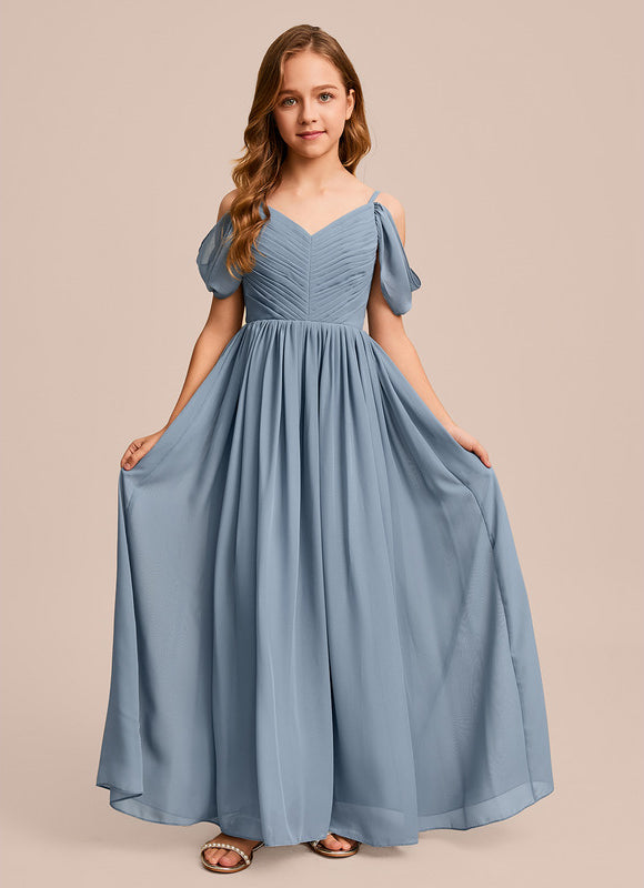 Robe Demoiselle D'Honneur Flottante Cerise - gallery 3