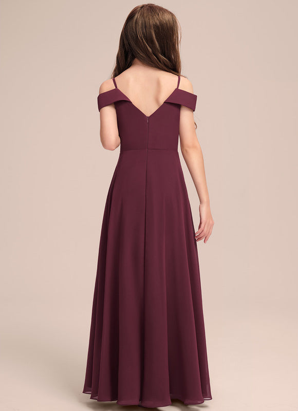 Robe Demoiselle D'Honneur Flottante Cerise - gallery 4