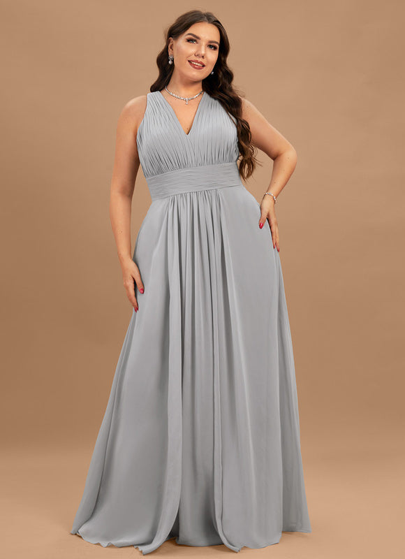 Robe Demoiselle D'Honneur Élégance Marine Flottante - gallery 8