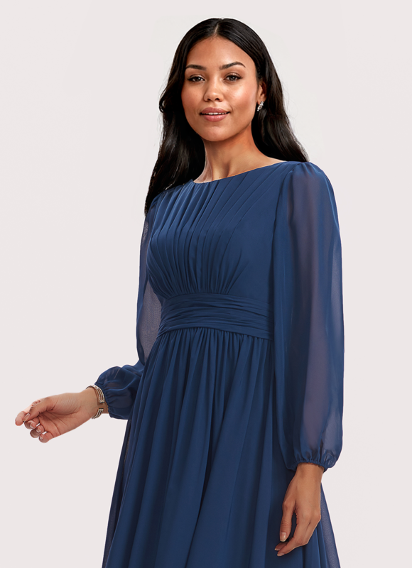 Robe Demoiselle D'Honneur Émeraude Fluide - gallery 2