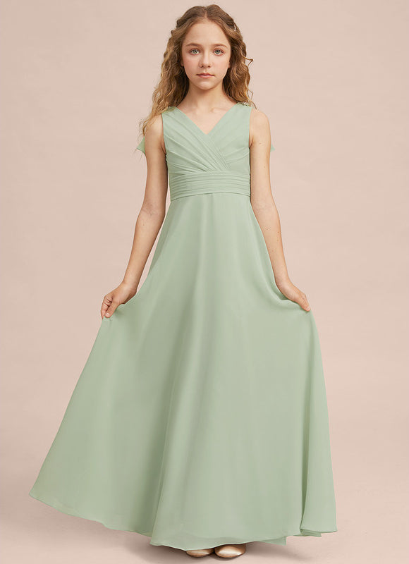 Robe Demoiselle D'Honneur Verte Éthérée - gallery 6