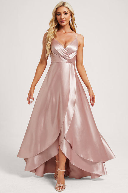 Robe Demoiselle D'Honneur En Satin - gallery 2