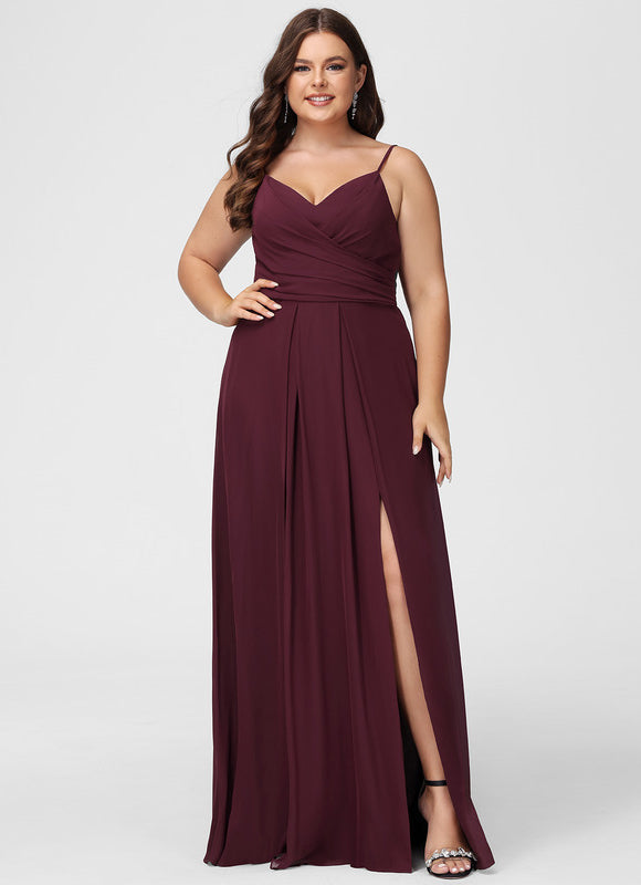 Robe Demoiselle D'Honneur À Volants Rose Pâle - gallery 9