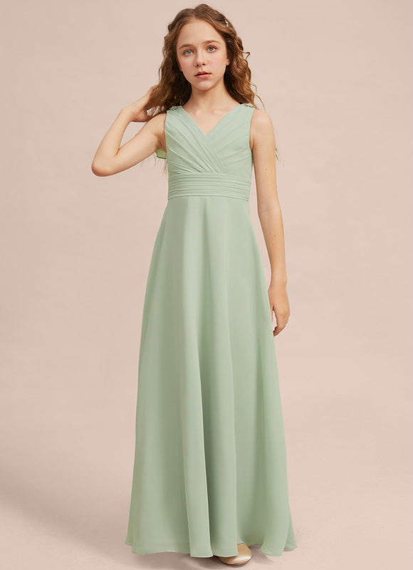 Robe Demoiselle D'Honneur Verte Éthérée - gallery 3