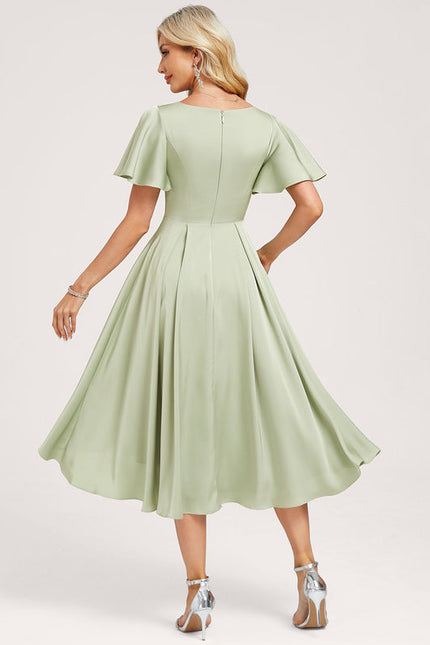 Robe Demoiselle D'Honneur Éclat Vert Doux - gallery 5