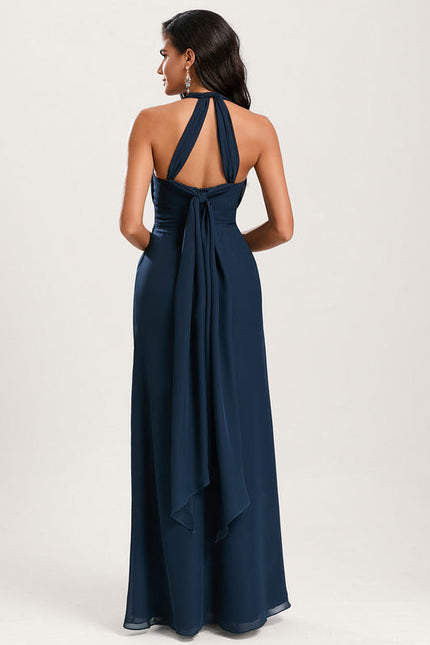 Robe Demoiselle D'Honneur Élégance Marine - gallery 5