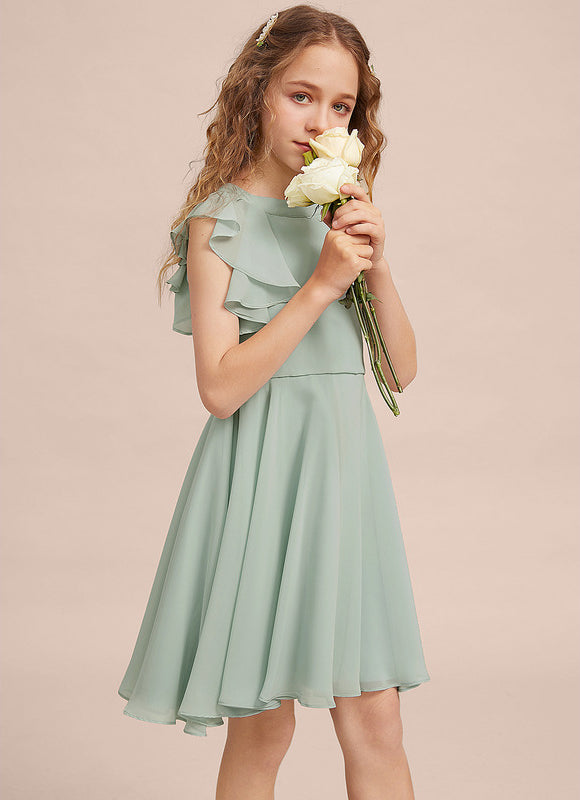 Robe Demoiselle D'Honneur Flou Menthe - gallery 4