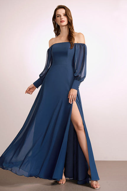 Robe Demoiselle D'Honneur Mousseline Émeraude - gallery 3