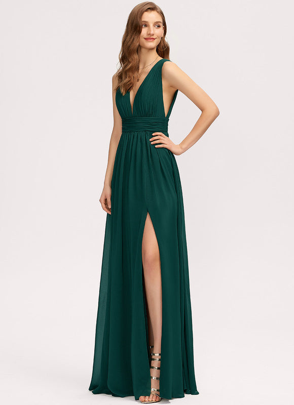 Robe Demoiselle D'Honneur Élégante Bordeaux - gallery 6