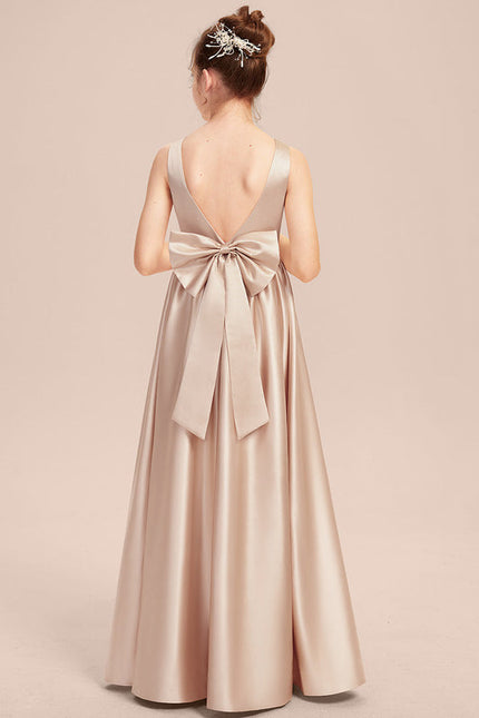 Robe Demoiselle D'Honneur Satinée Lilas - gallery 3