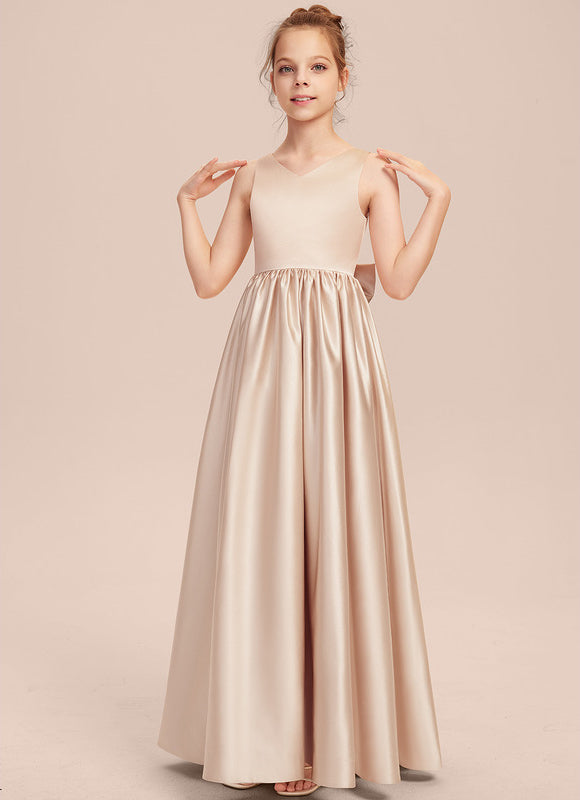 Robe Demoiselle D'Honneur Satinée Lilas - gallery 5