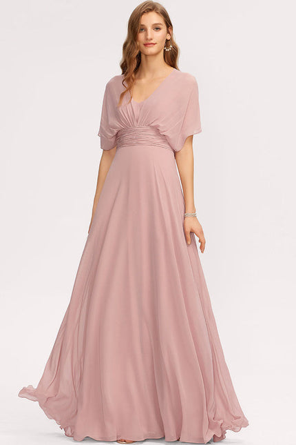 Robe Demoiselle D'Honneur Chic Mousseline Élancée - gallery 7