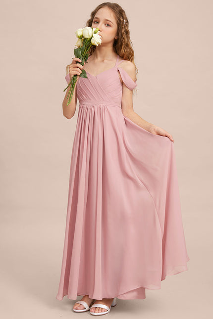 Robe Demoiselle D'Honneur Flottante Cerise - gallery 1