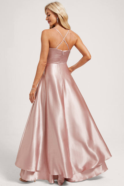 Robe Demoiselle D'Honneur En Satin - gallery 4