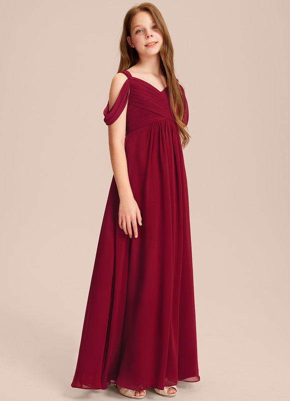 Robe Demoiselle D'Honneur Flottante Cerise - gallery 4