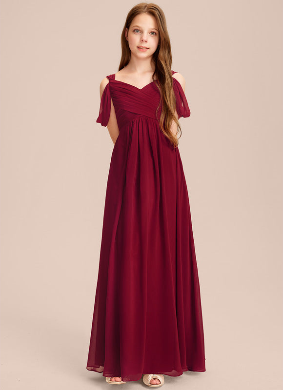 Robe Demoiselle D'Honneur Flottante Cerise - gallery 1