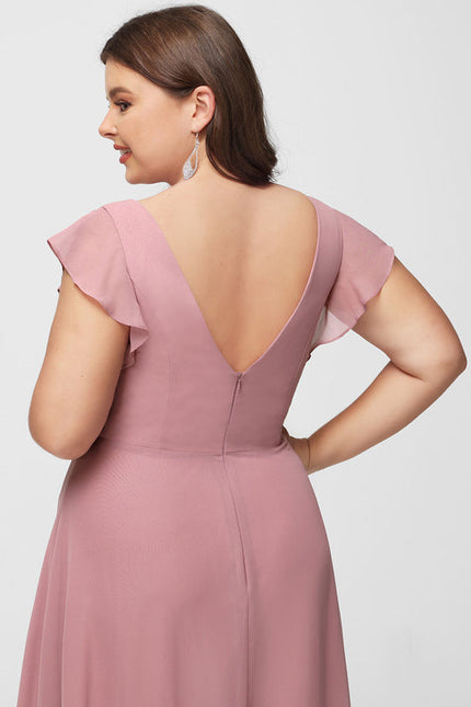 Robe Demoiselle D'Honneur Trapèze Fluidité Élégante - gallery 8