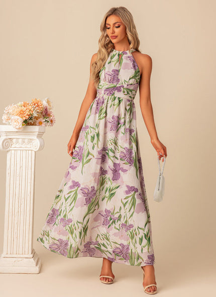 Robe Demoiselle D'Honneur Florale Légère