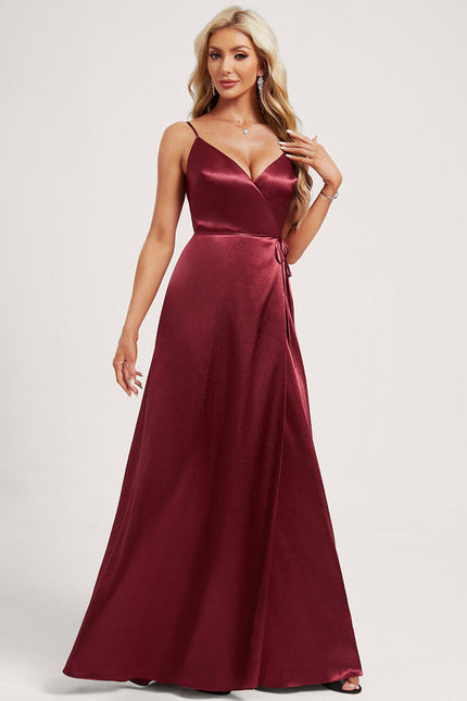 Robe Longue Satin Demoiselle D'Honneur - gallery 2