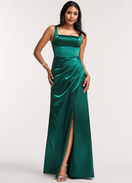 Robe Demoiselle D'Honneur Champagne Satin