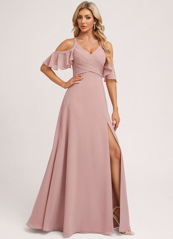 Robe Demoiselle D'Honneur Fluide Ciel