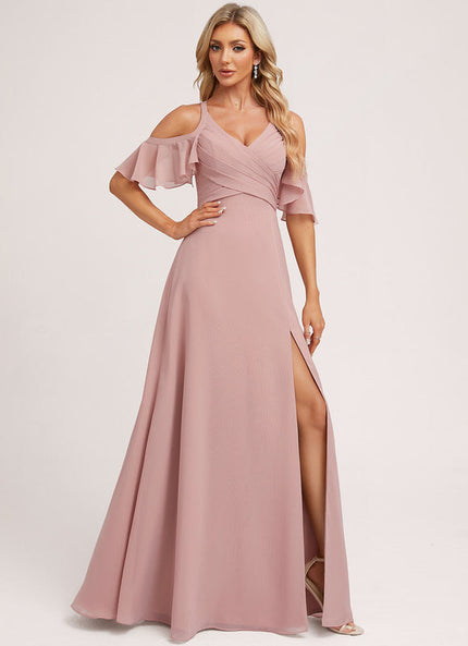 Robe Demoiselle D'Honneur Fluide Ciel