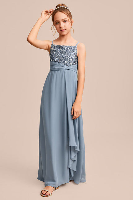 Robe Demoiselle D'Honneur Pailletée Céleste - gallery 5