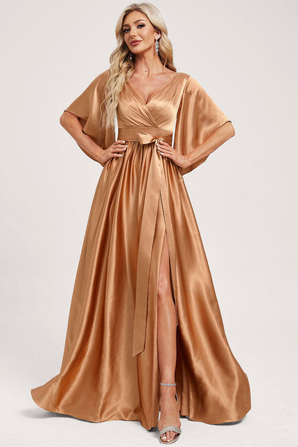 Robe Longue Satin Demoiselle D'Honneur