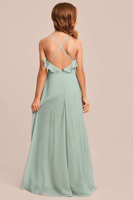 Robe Demoiselle D'Honneur Verte Éthérée - gallery 3