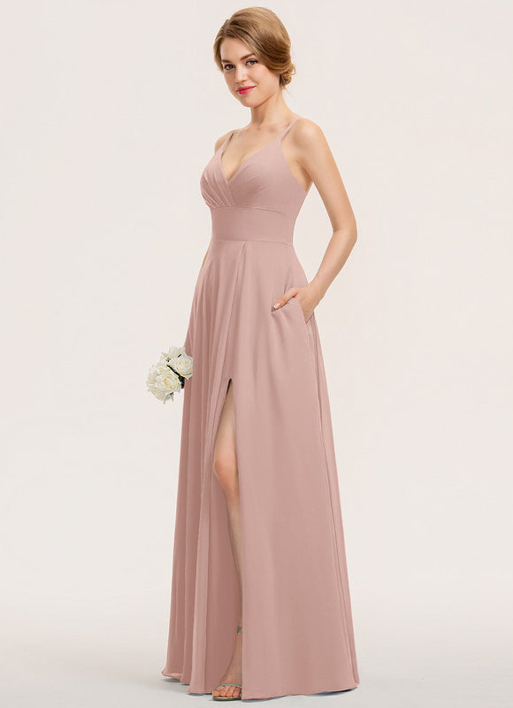 Robe Demoiselle D'Honneur Élégante Bordeaux - gallery 7