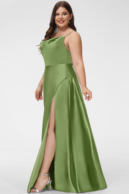 Robe Demoiselle D'Honneur Satin Rose Drapée - gallery 8