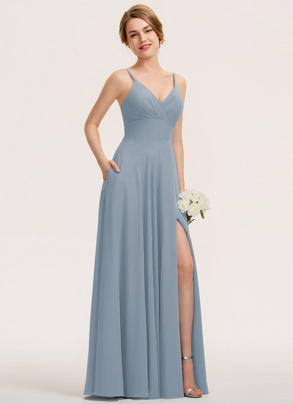 Robe Demoiselle D'Honneur Élégante Bordeaux - gallery 4