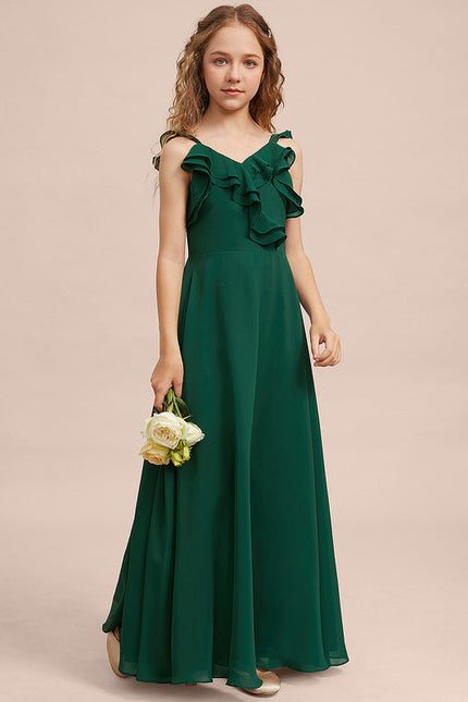 Robe Demoiselle D'Honneur Verte Éthérée - gallery 3