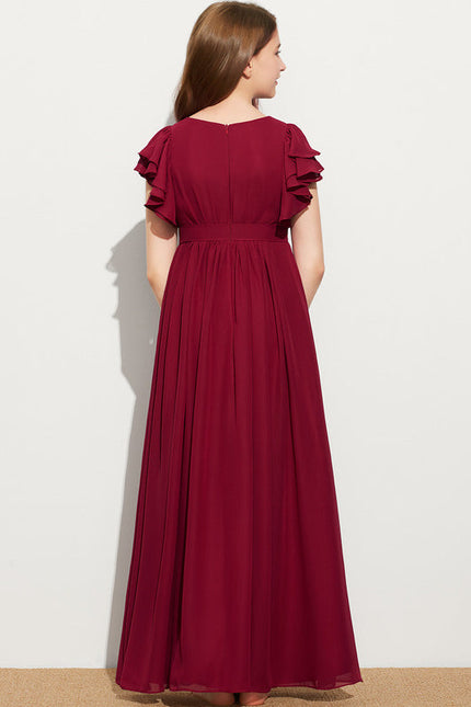 Robe Demoiselle D'Honneur Volante Prune - gallery 4