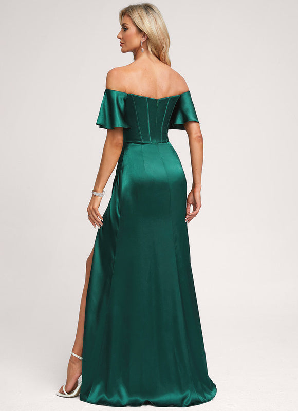 Robe Demoiselle D'Honneur Satin Cuivré - gallery 2