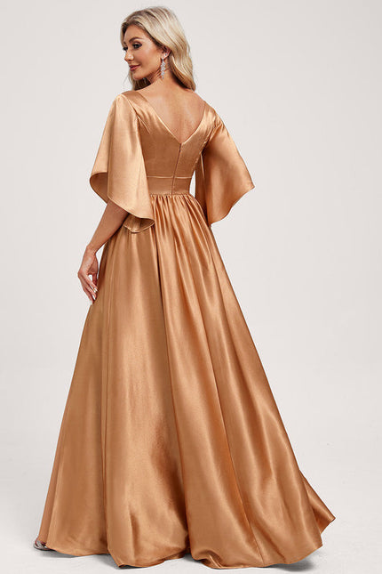Robe Longue Satin Demoiselle D'Honneur - gallery 4