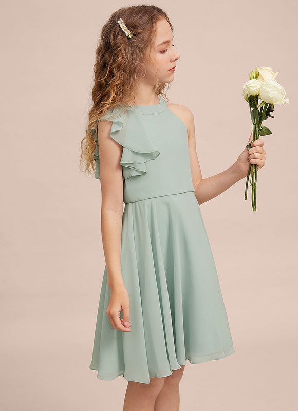 Robe Demoiselle D'Honneur Flou Menthe - gallery 3