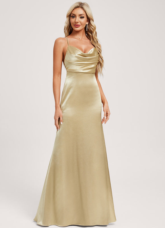 Robe Demoiselle D'Honneur Ombre De Satin Éclatant - gallery 2